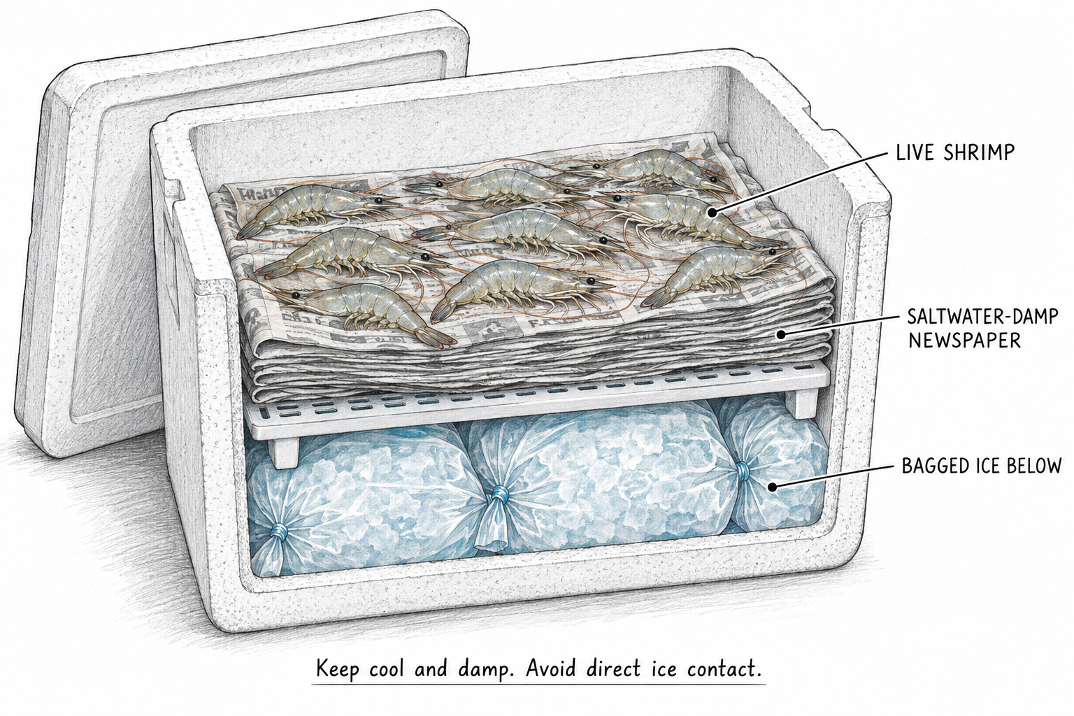 Florida's Bait-Cooler Secret: Keep Live Shrimp Alive Without a Bubbler